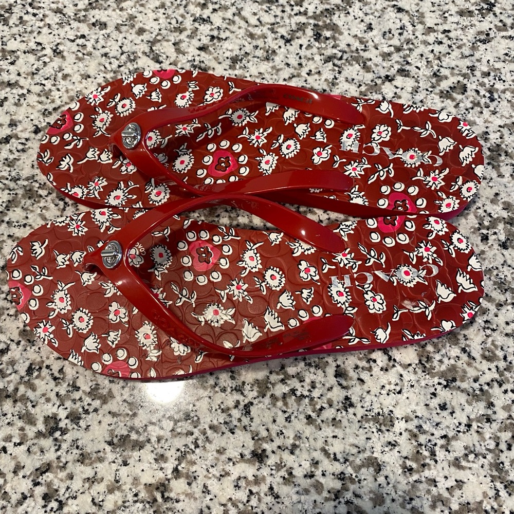 Coach flip flops